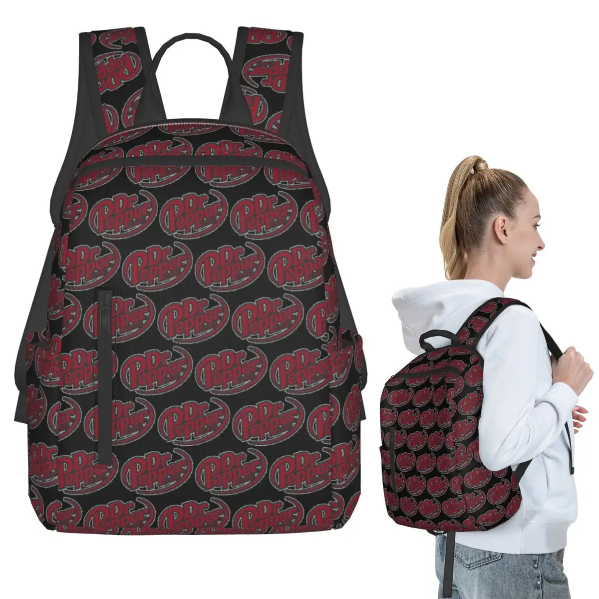 

Est 1885 Dr Pepper Backpack Student BookBag Children School Bag Laptop Shoulder Bags Men Women