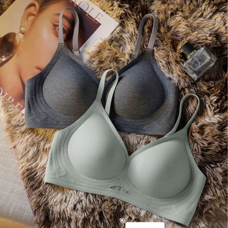 Sexy Seamless Women's Underwear Wire-free  Hollow  Comfortable  Breathable Push-up Sports Bra For Women Thin Section