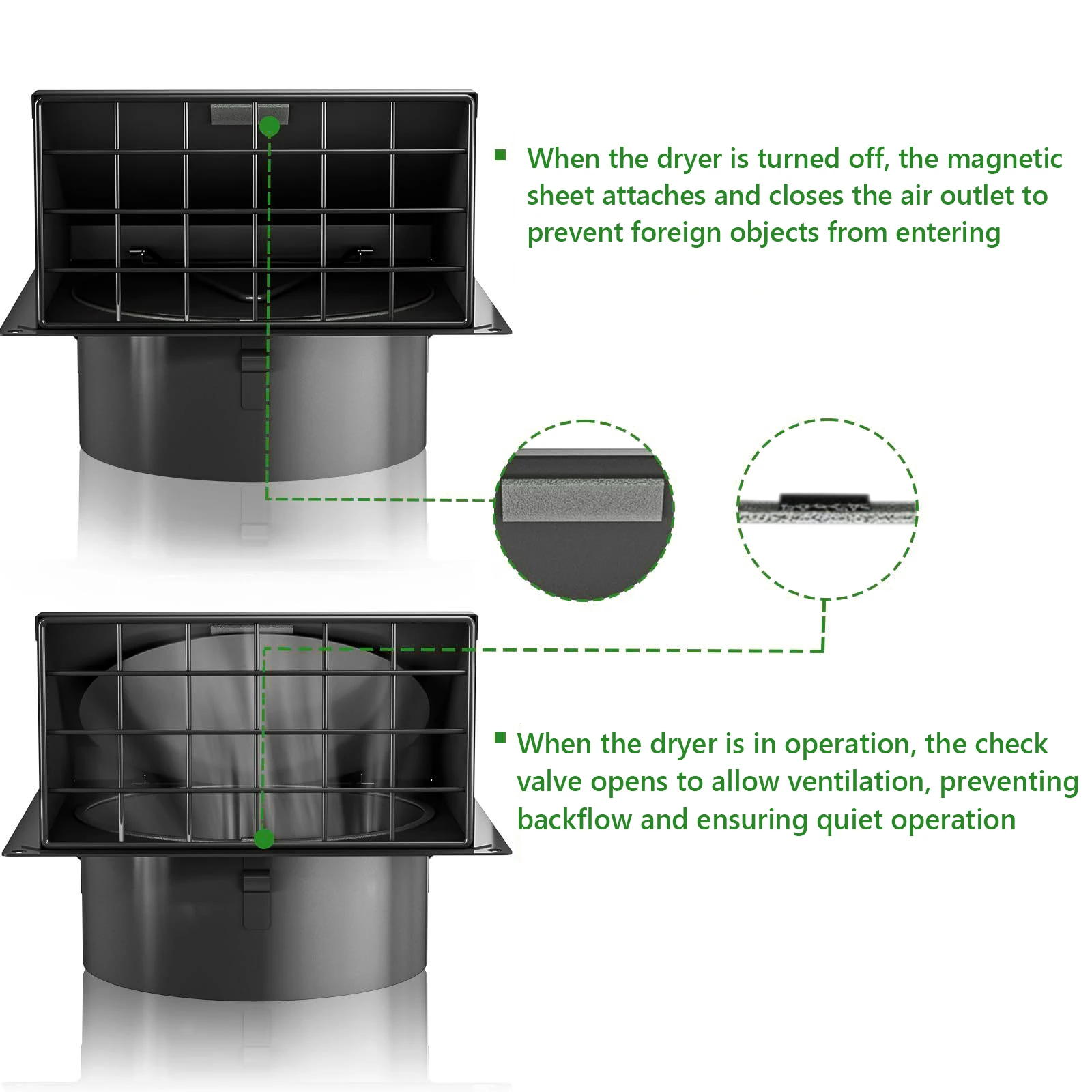 

4-дюймовая наружная вентиляционная решетка для сушки белья, вытяжки, кондиционера и кухонных вытяжек
