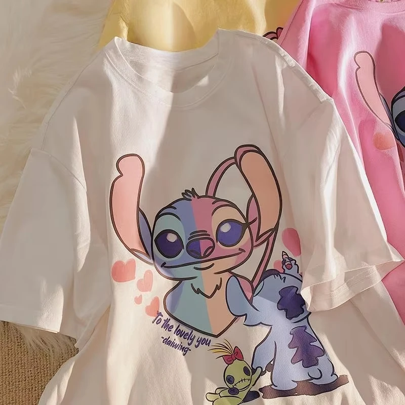 

Лето 2025 г., новая футболка с коротким рукавом, мужская и женская трендовая футболка с вышивкой, свободный корейский дизайн, топ для пары, модный чистый хлопок