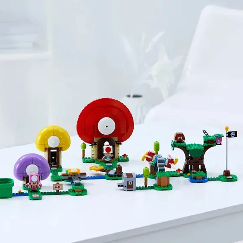 Codice di scansione Super Bros. Serie di giochi Building Blocks Set di espansione per la caccia al tesoro del rospo Regalo di festa per bambini Assemblaggio Toy71368