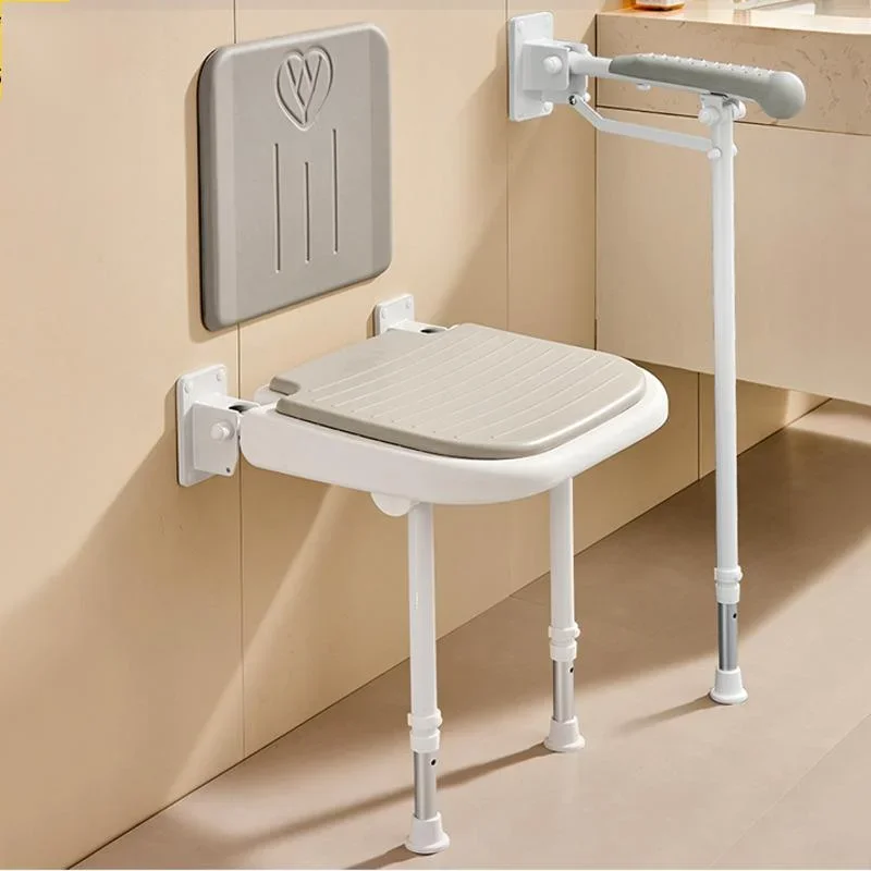 

Bathing Chair Foldable Aluminum Alloy Shower Seat for Elderly or Pregnant Women,Anti-Slip Toilet Footrest,Bathroom Safety Stool