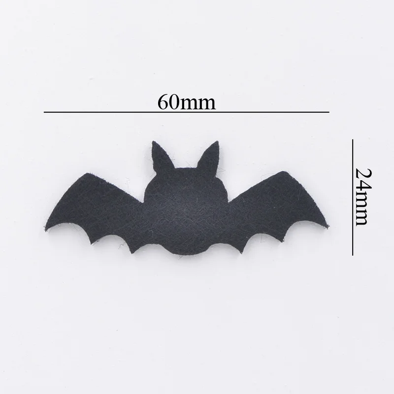 30Pcs Black Bats Appliques Non-woven Padded Patches for Wall Sticker Decals Home Halloween Party Cosplay Fancy Dress Costume