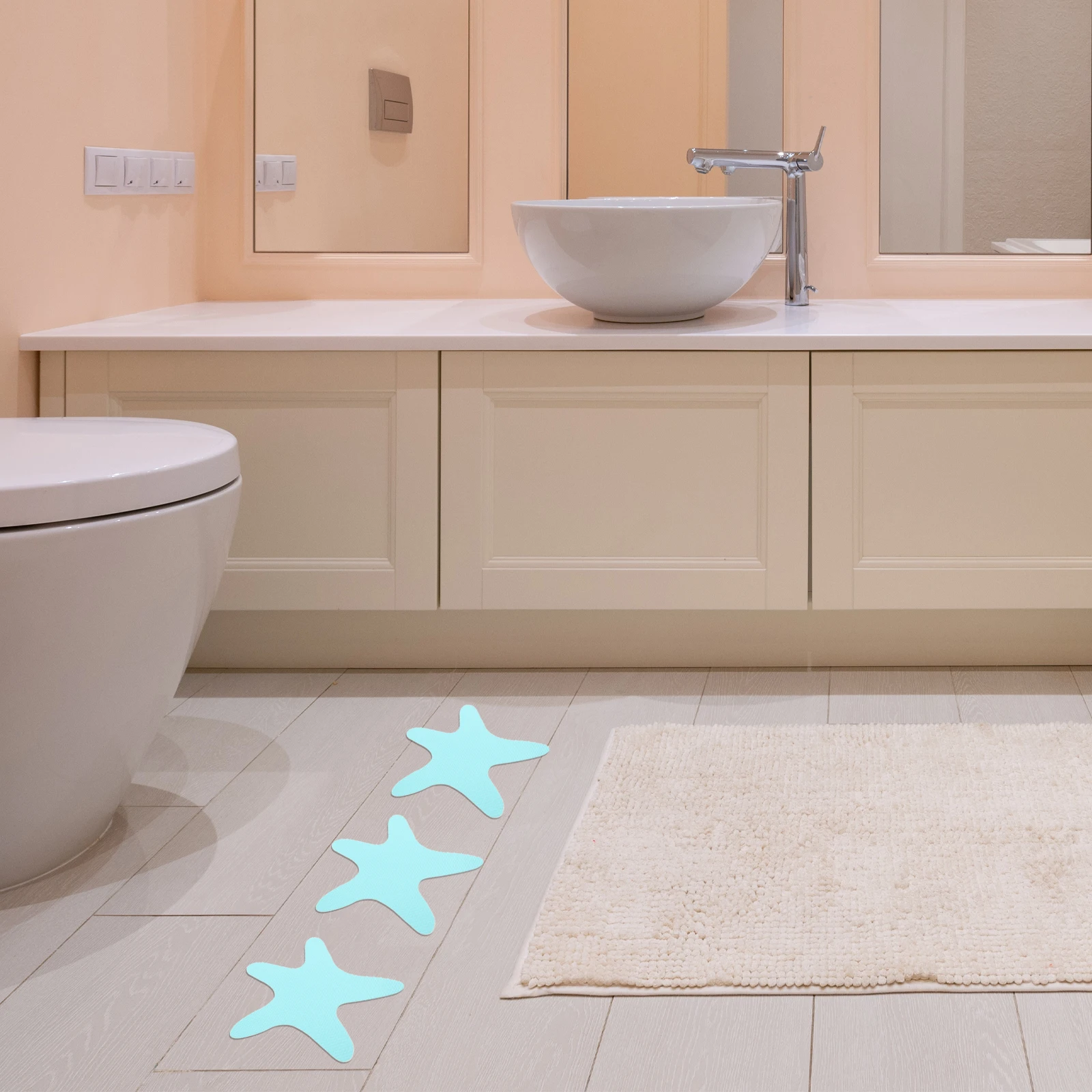 

1 Set Anti-Slip Bathtub Stickers Peva Non-Slip Shower Floor Decals For Bathroom Stairs Pool Household Safety Tiles Kids Cartoon