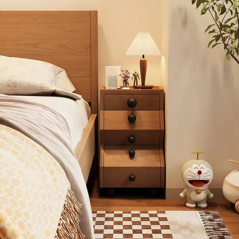 منضدة جمالية بسيطة للتخزين منضدة عصرية لمنتصف القرن منضدة إيطالية ريفية ميسا دي نوش أثاث غرف النوم #1