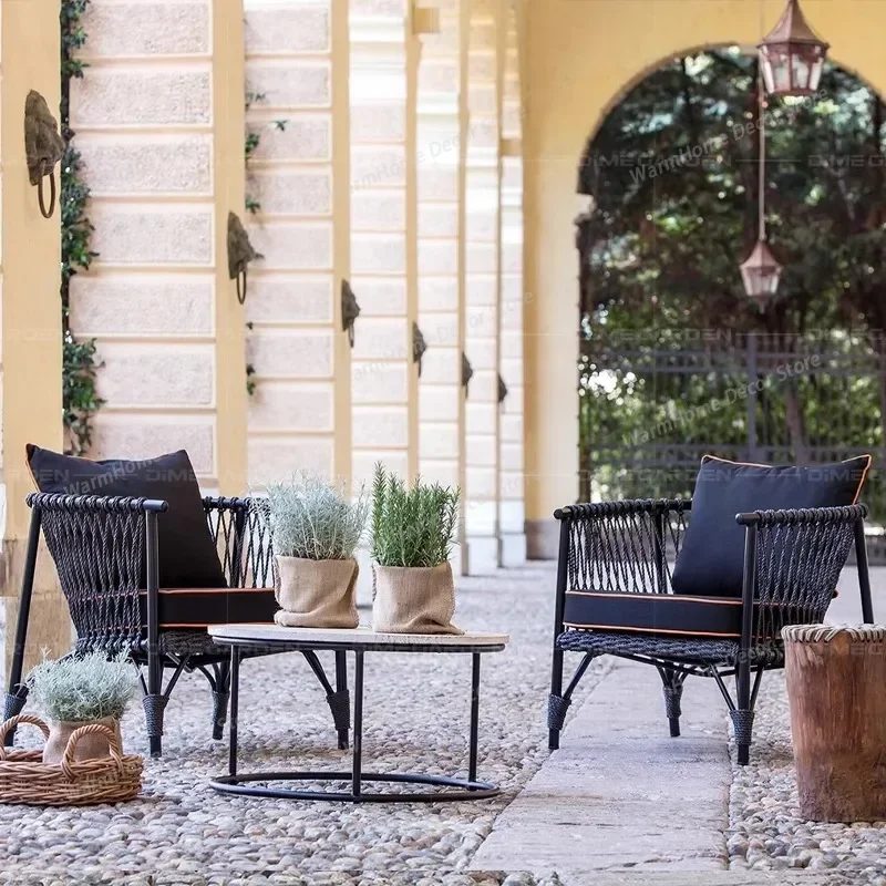 

Minimalist Design Outdoor Sofas Floor Modern Luxury Villa Garden Sofas Courtyard Relax Outdoor Furniture Arredo Giardino Lshysf