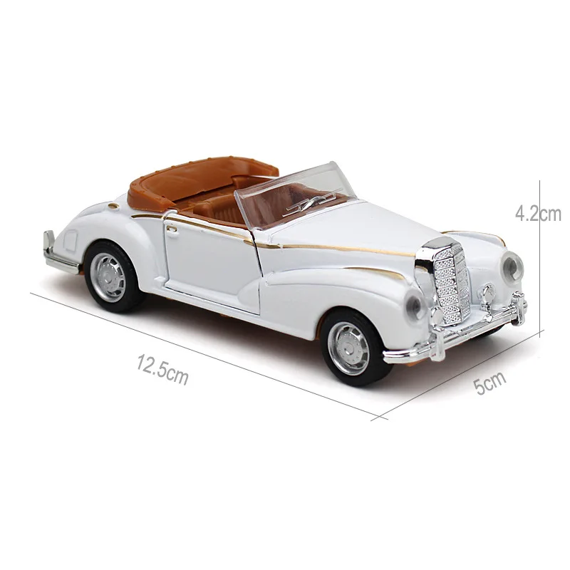 Classic Cars 1/32 Scale Model Alloy Diecast  Simulation Pull Back Convertible Vehicle Boy Kids Collection