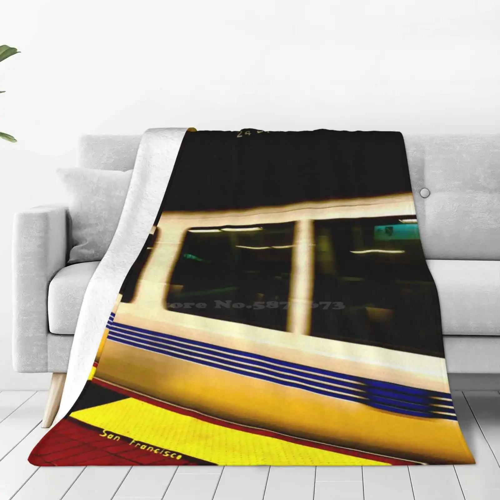 Public Transportation In San Francisco Fashion Soft Warm Throw Blanket San Francisco Transportation Underground Train