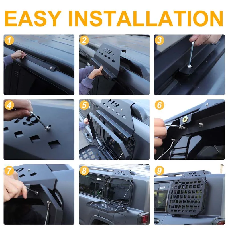 ل Haval H9 2024 + سبائك الألومنيوم صندوق السيارة درع خارجي متعدد الوظائف سلة التخزين اكسسوارات السيارات الخارجية #4