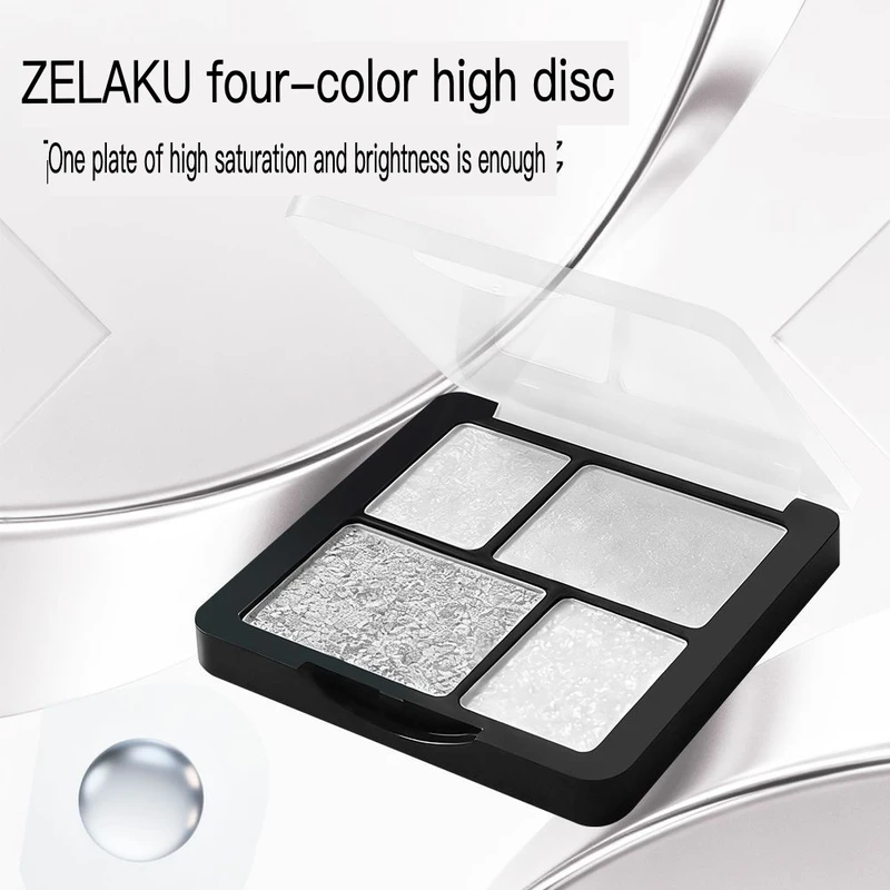 ZELAKU Flash Powder Series Four-Color Highlighter Palette