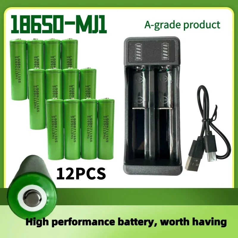 2024 Darmowa dostawa 100% oryginalnego akumulatora 18650 3,7 V 3500 mAh 25 A rozładowanie INR18650 MJ1 + spiczasty