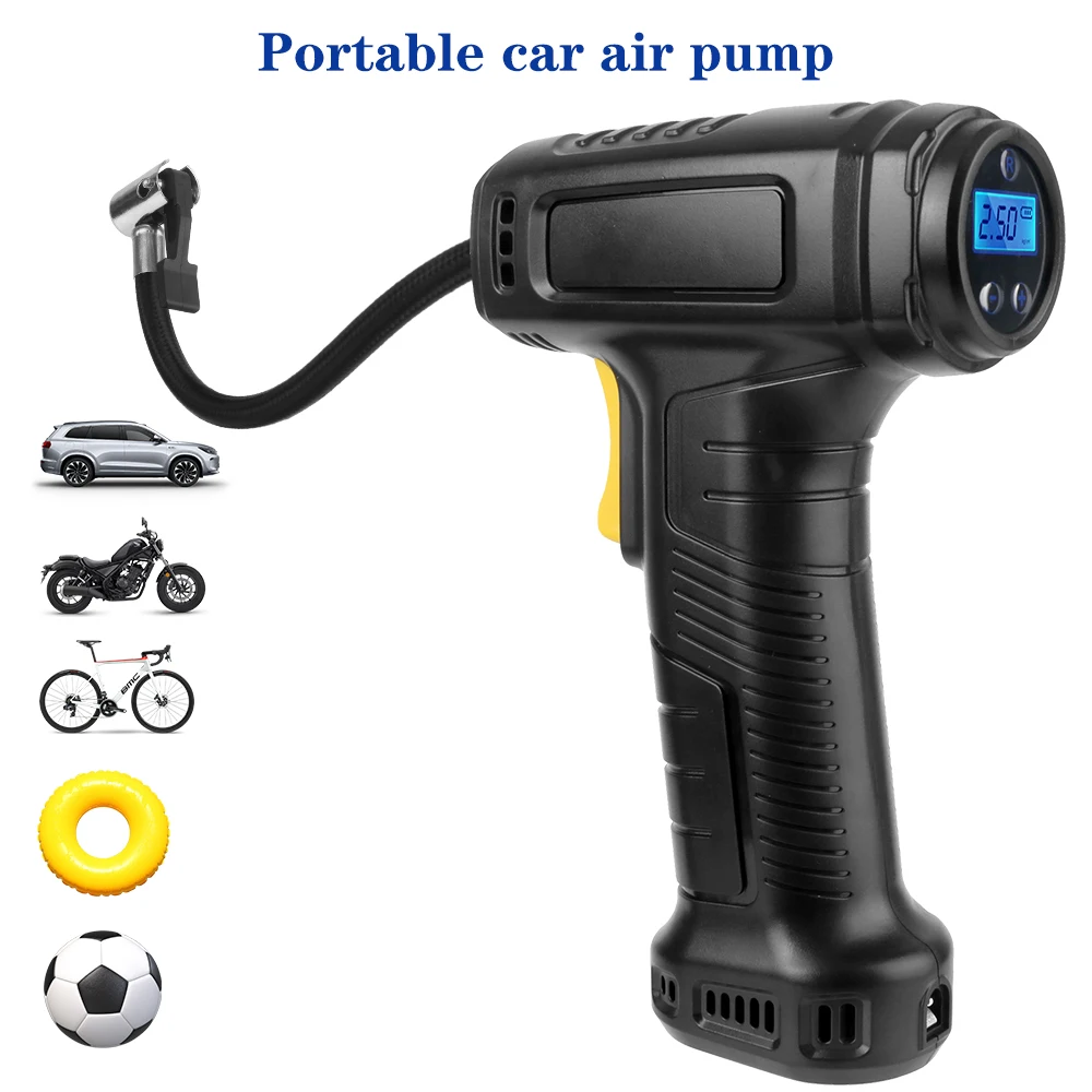 

Inflatable Pump Air Pump Tire Air Compressor New for Car Bicycle Balls 120W Portable Wireless/Wired Handheld Air Pump Tire