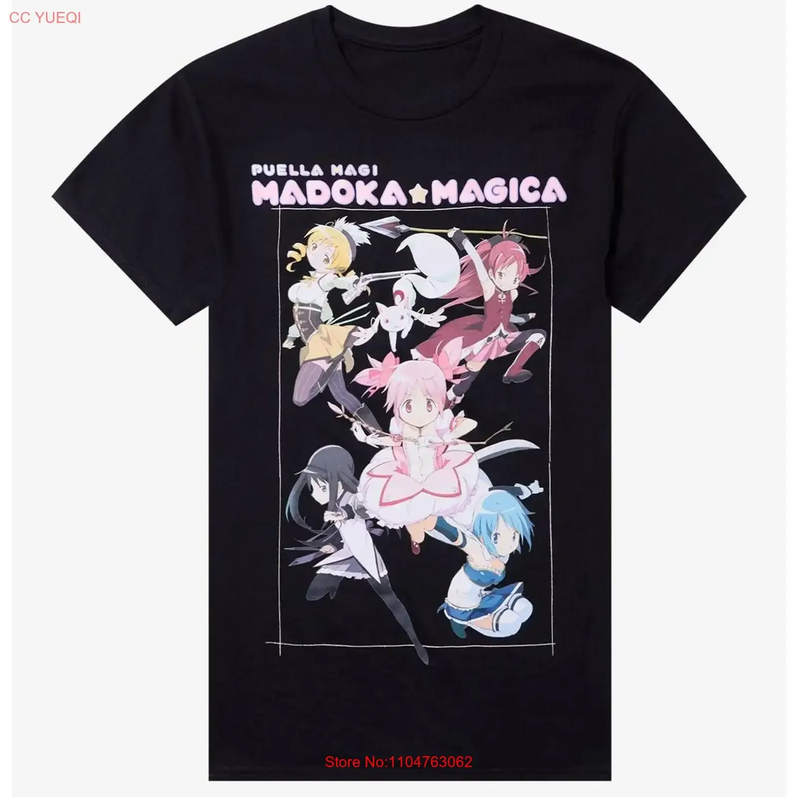 Puella Magi Madoka Magica Group Portrait T Shirt Size S 5XL DTG Print vintage Washed graphic fashion Stretched Unisex homme