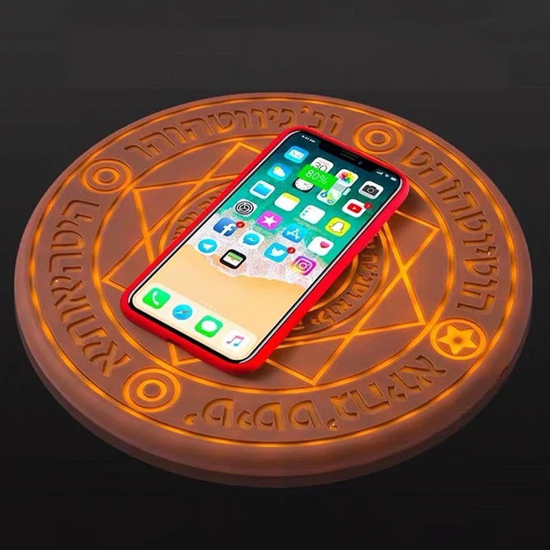 magic-light-array-wireless-charger-secondary-cell-phone-fast-charger-10w-charging-pad-for-some-mobile-phone