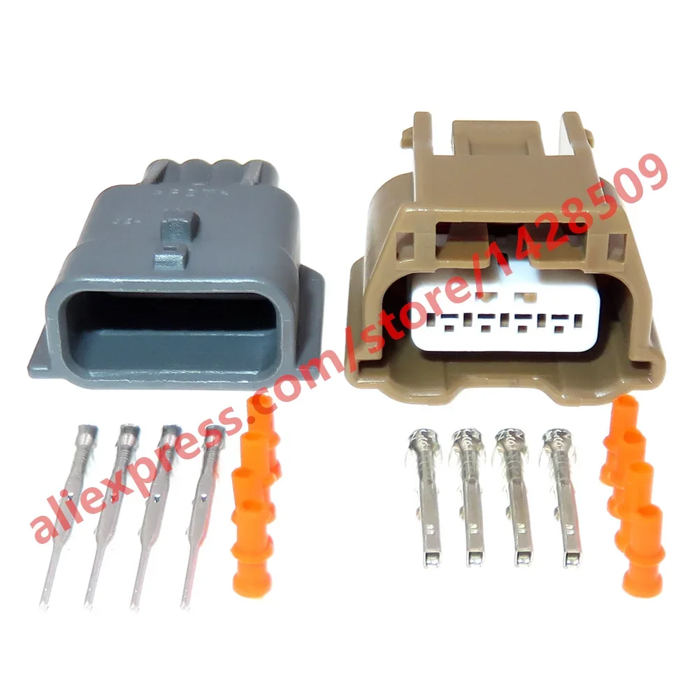 1 Set 4 Pin Auto Solenoid Valve Connector 7283-8857-80 7287-8454-10 For Subaru Toyota Automotive Collision Sensor Wiring Socket