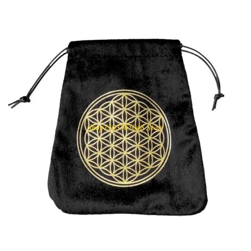 

R53E Сумка для хранения карт Таро, настольная игра Сумка Таро на шнурке для игральных костей Ювелирная брелок