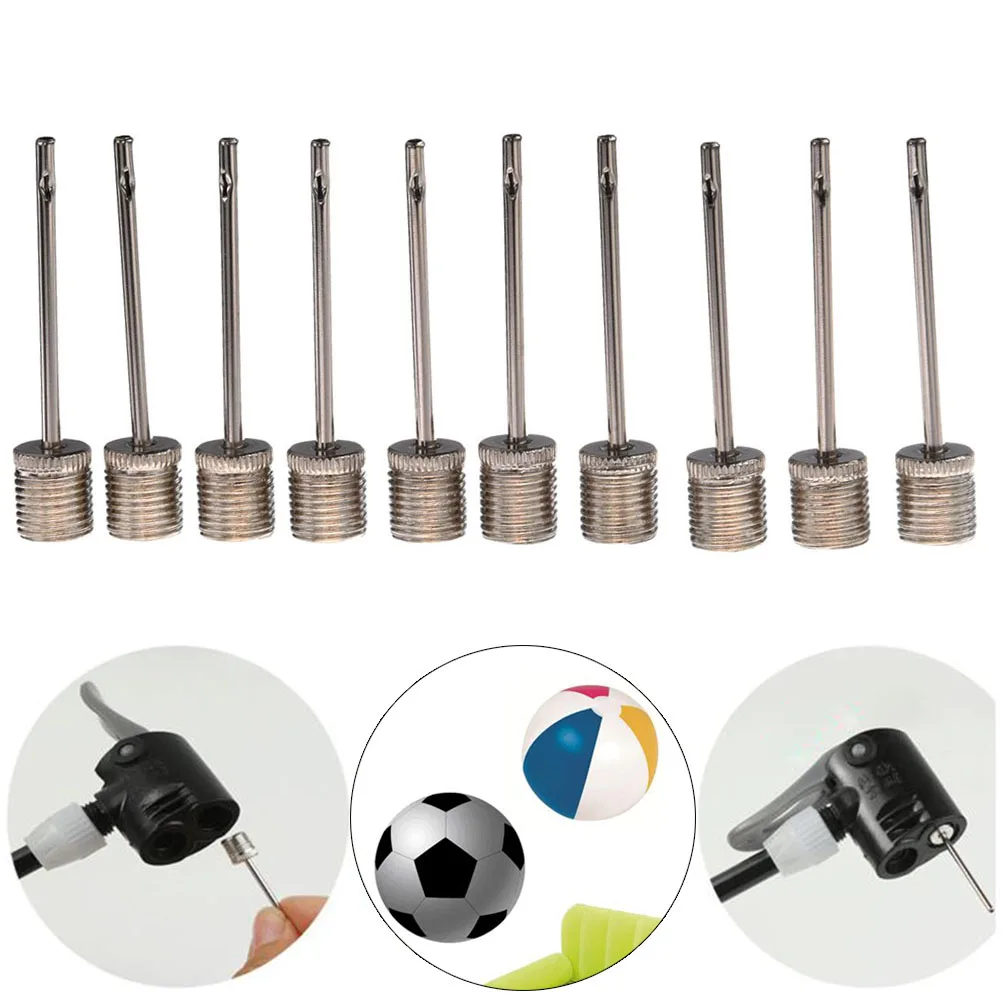 10 Pcs/Set Sports Inflating Needle Pin Ball Air Pump Nozzle For Football Basketball Soccer