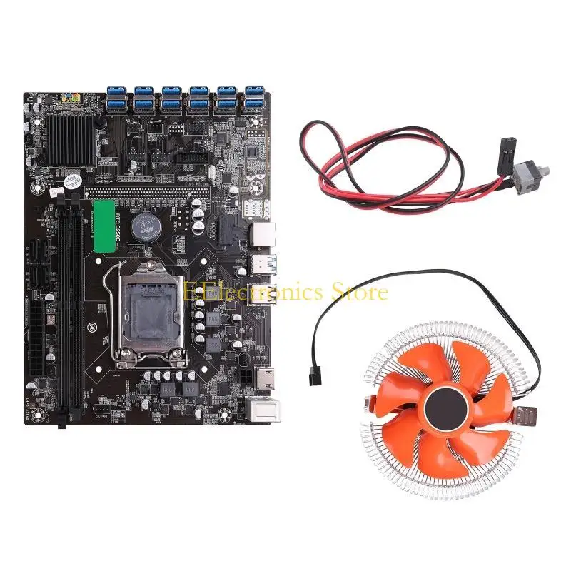 B03C B250C BTC 12 PCI-E X16 Professional Mining Motherboard BTC LGA 1151 DDR4 Memory