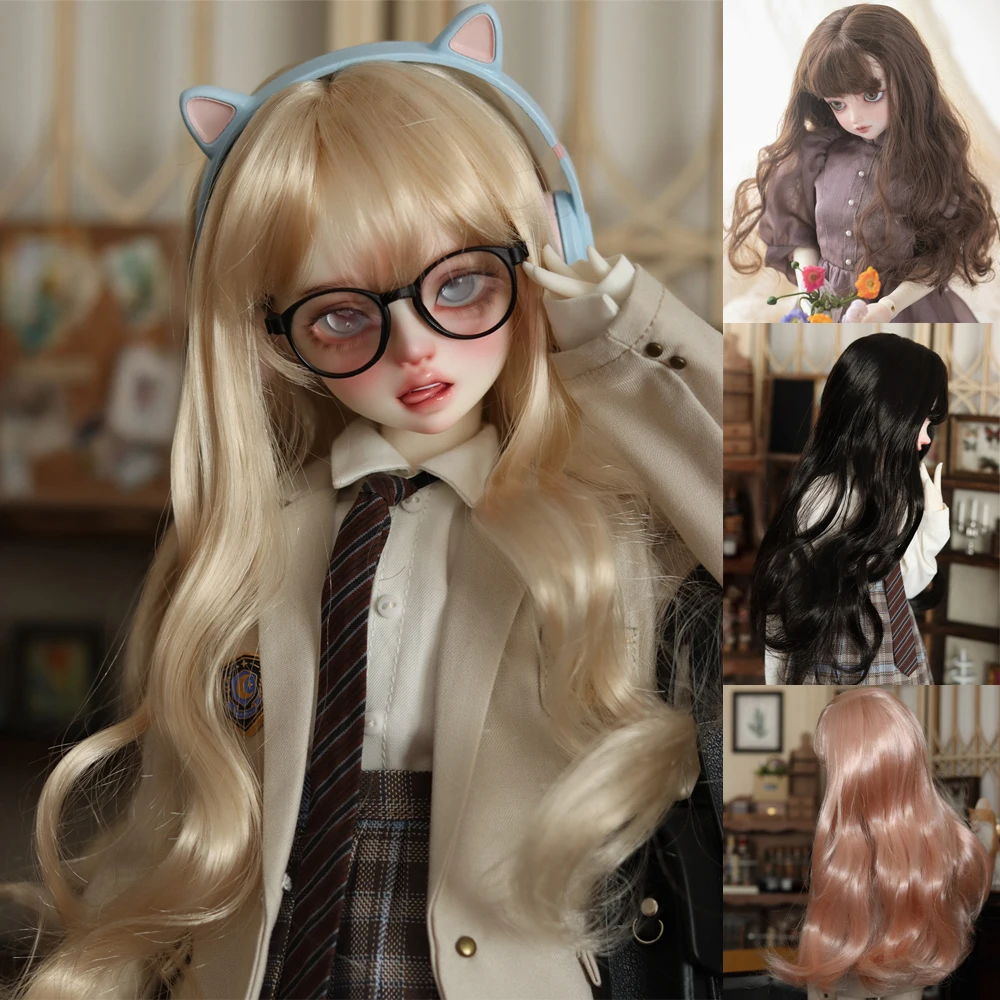 

D09-P730 children handmade toy 1/8 1/6 1/3 1/4 uncle doll BJD/SD doll's wig Super soft silk wig big roll 1pcs