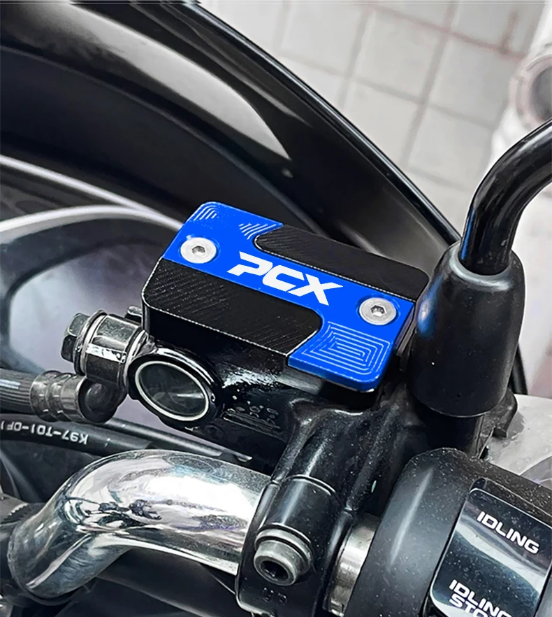 1x Motorrad CNC Vorderradbremsflüssigkeitsbehälter-Deckel Ölbehälter-Kappe für HONDA PCX 160 150 125 PCX160 PCX150 PCX125 Zubehör – Detail 9