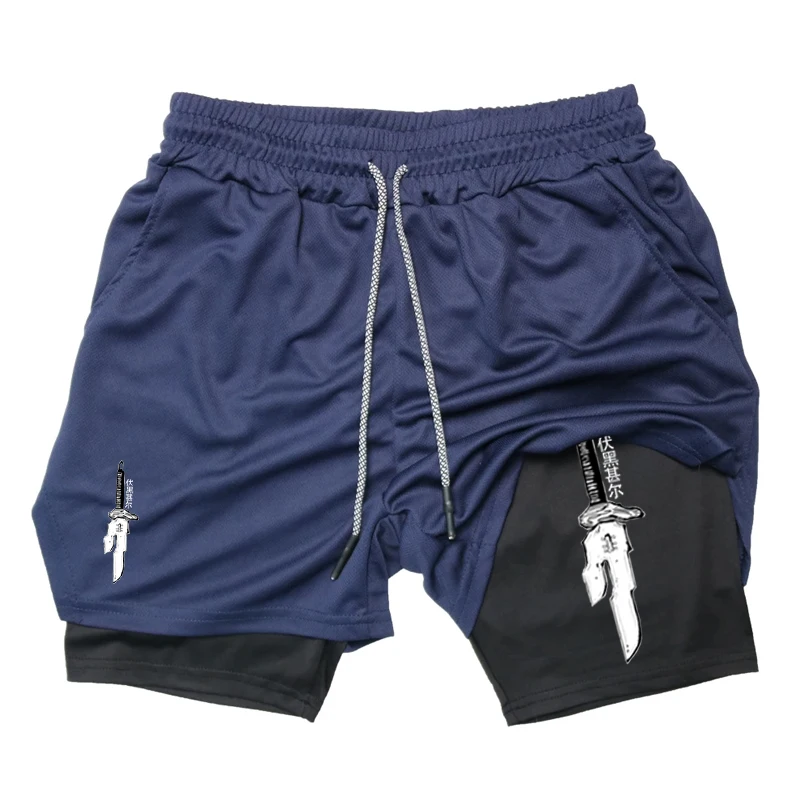 Short de compression 2 en 1 pour homme, haute performance, maille décontractée, séchage rapide, sport, course à pied, gym, été