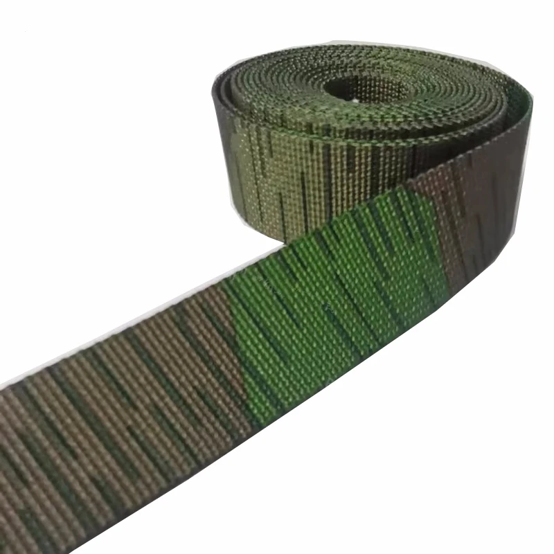 1 Meter Long 2.5cm Width German Splintertarn Camouflage Webbing Non-elastic Strips Tactical Bag Polyester Straps Belt Molle DIY