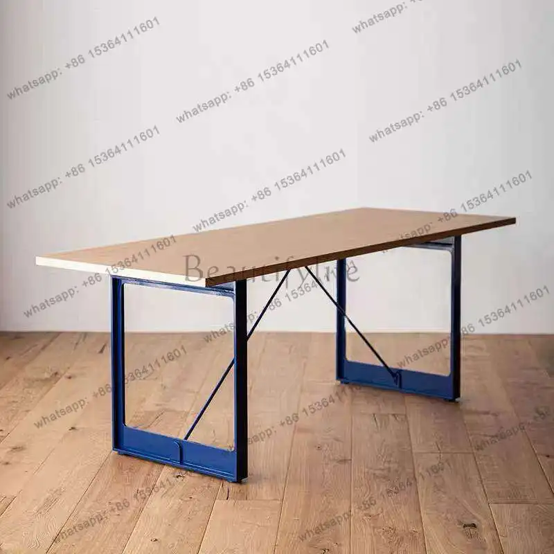 LJY Nordic solid wood conference long table Italian minimalist designer desk log minimalist workbench office desks and workstati