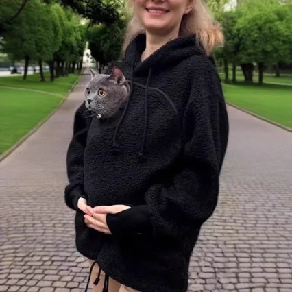 2025 سترة بغطاء للرأس من صوف الضأن سترة حرارية فضفاضة غير رسمية #3