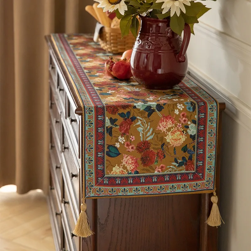 American Luxury TV Console Table Mat Atmosphere Dining Table Runner Cabinet Flag Coffee Desktop Cloth Cover Long Desk Cover