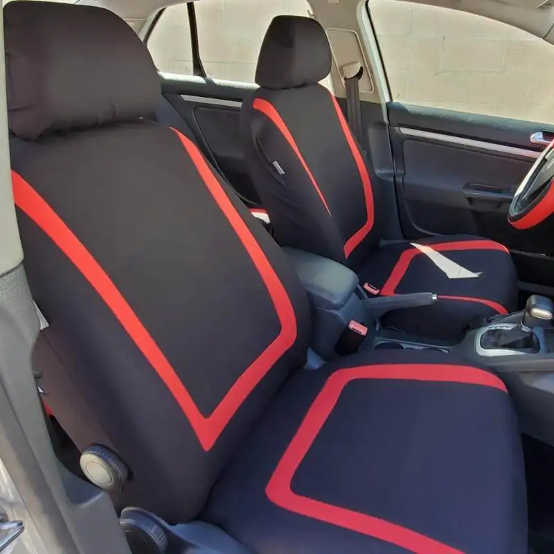 Universelle Streifen-Stil Autositzbezüge aus Polyester-Stoff und Leder Autositz-Schutzbezüge – Detail 9