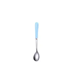 Kitchen Stainless Steel Ceramic Handle Ice Cream Coffee Spoons Stirrer Stirring Tool Teaspoon