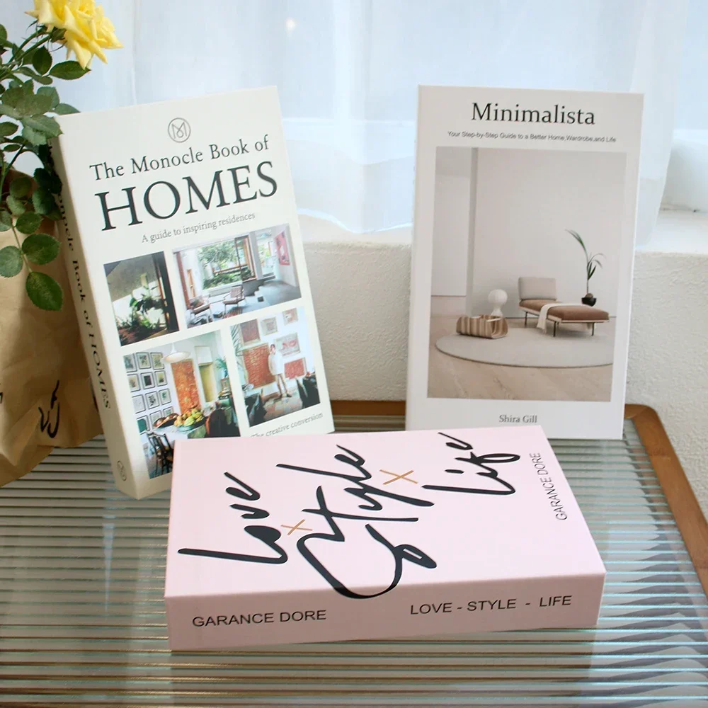 3-teiliges Set Faltbare Deko-Bücher für Wohnzimmer, Designer-Bücher als Couchtisch-Ornamente, Requisiten für Club, Hotel, Zimmer und Villa – Detail 14