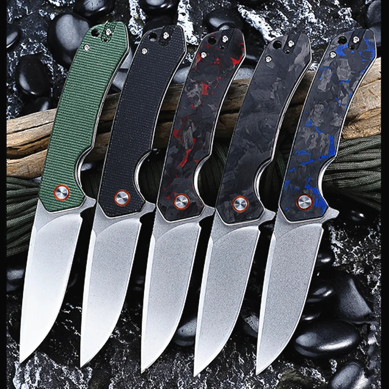 

Kesiwo HWZBBEN J146 Real D2 шарикоподшипник Flipper складной G10/CF Кемпинг Охота Кухня Выживание Открытый EDC Универсальный нож