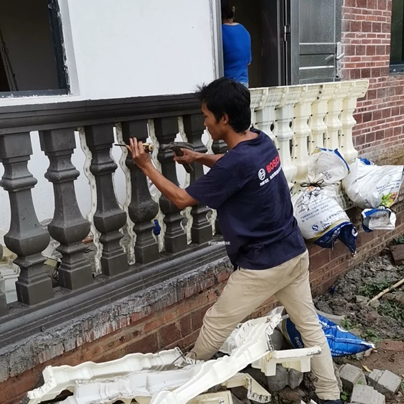 

Домашний сад, балкон, перила, ваза, колонна, европейская вилла, забор, перила, римская колонна, формы, современные цементные перила, форма для строительства