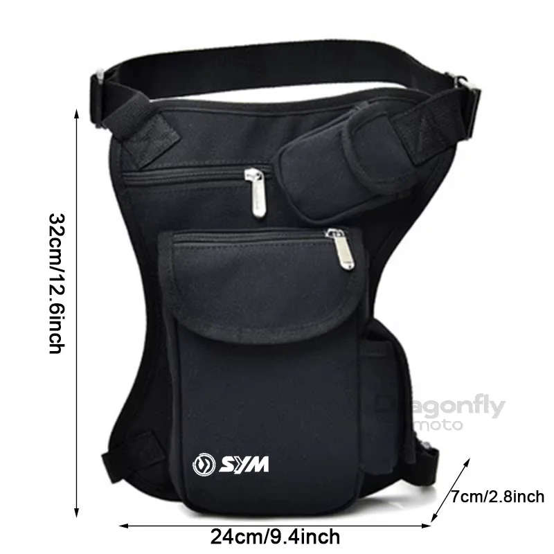 Para SYM cintura pierna bolsa para hombres motocicleta ciclismo montar teléfono móvil monedero Leggings muslo bolsa cinturón riñonera bolsas