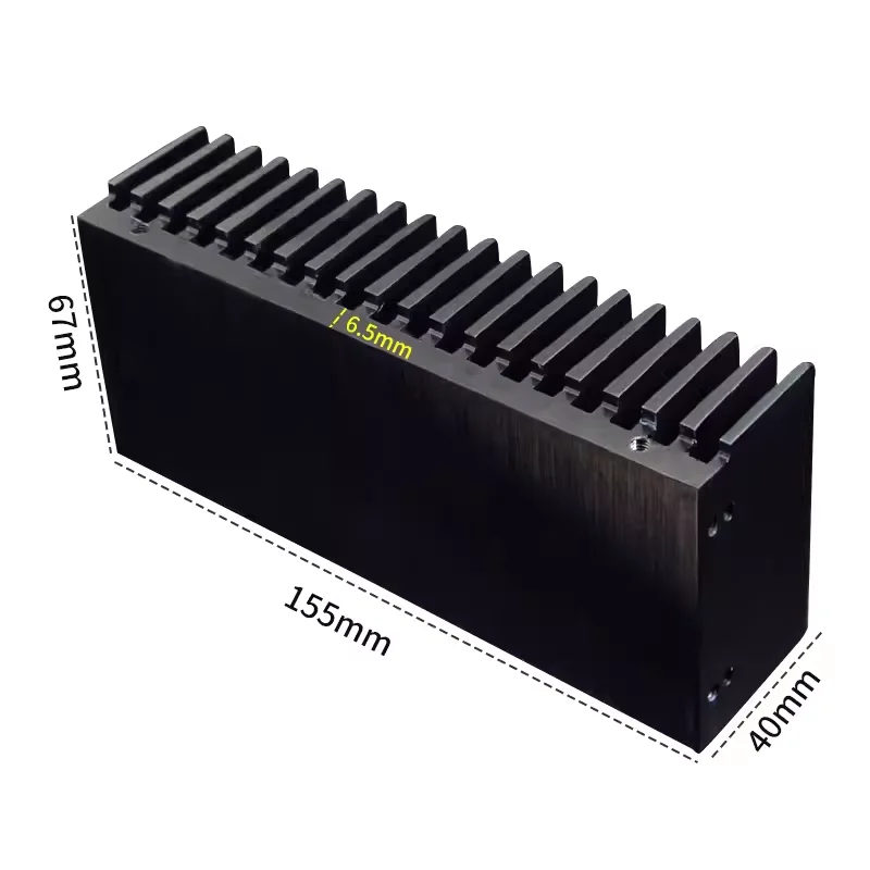 BRZHIFI Chassis Audio Radiator for LM3886 1875 M1 M7 power amplifier box case Aluminium profile CNC Heat Dissipation