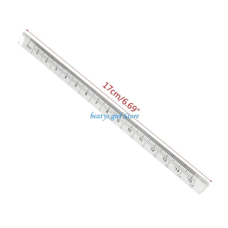 C7AB Gerades Lineal aus Acryl, Messbereich 0–15 dreiseitiges, klares gerades Lineal