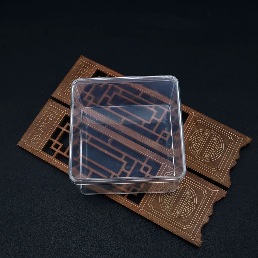 94x94 мм, прозрачная шкатулка для драгоценностей без разделения, пластиковые материалы, пустое отделение, коробка-органайзер, бусины, серьги, квадратная шкатулка для ювелирных изделий