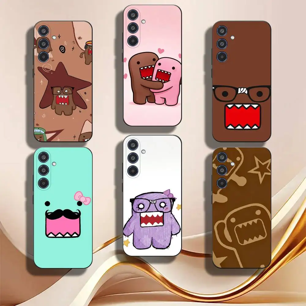 Cute Domo-kun Phone Case For Samsung Galaxy A12 13 Note 10Pro 20Ultra A20 21 30 31 40 41 A71 72,Matte Soft Back Cover