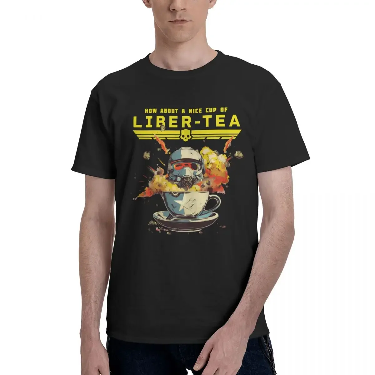 Helldivers 2 Liber-Tea Funny T Shirt Summer T Shirt For Men Women Anime Graphic T-shirts for Men Clothing Women Tees