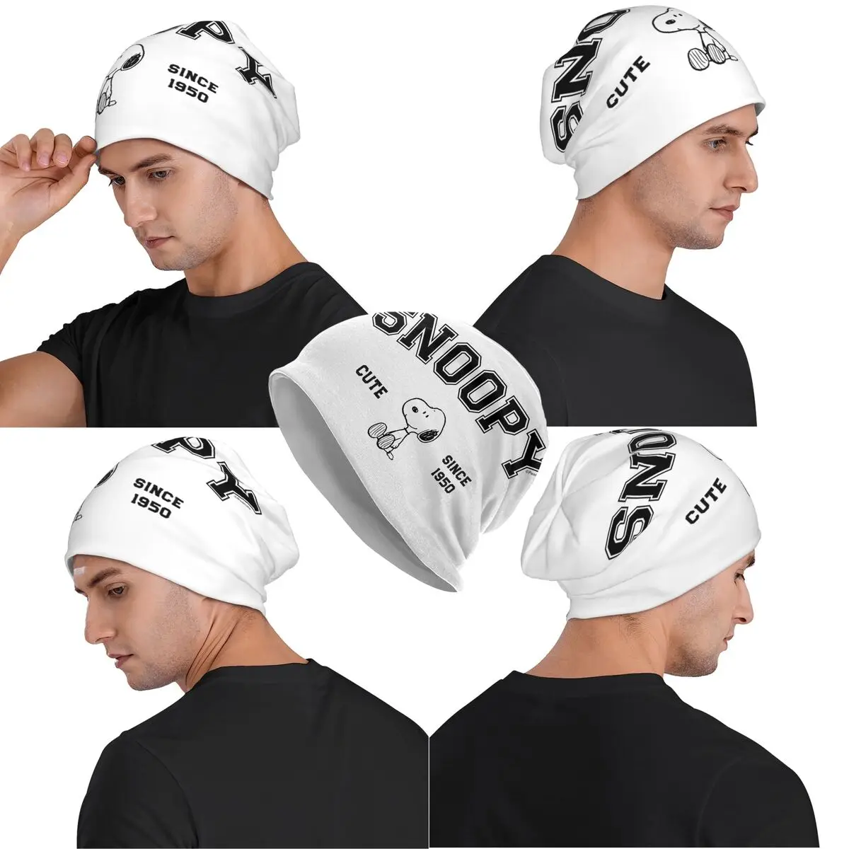سنوبيس الكرتون الكلب مترهل قبعة قبعة النساء الرجال الشتاء أغطية الرأس Skullies Beanies قبعة بونيه محبوك قبعة #4
