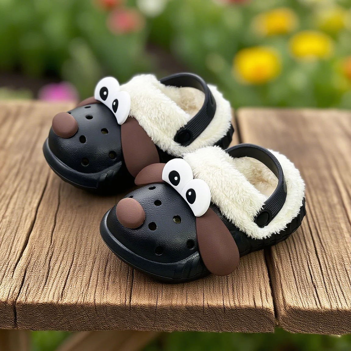 Nuove scarpe di cotone autunnali e invernali, scarpe di cotone per cani con orecchie grandi, pantofole di cotone con isolamento felpato, scarpe con suola morbida