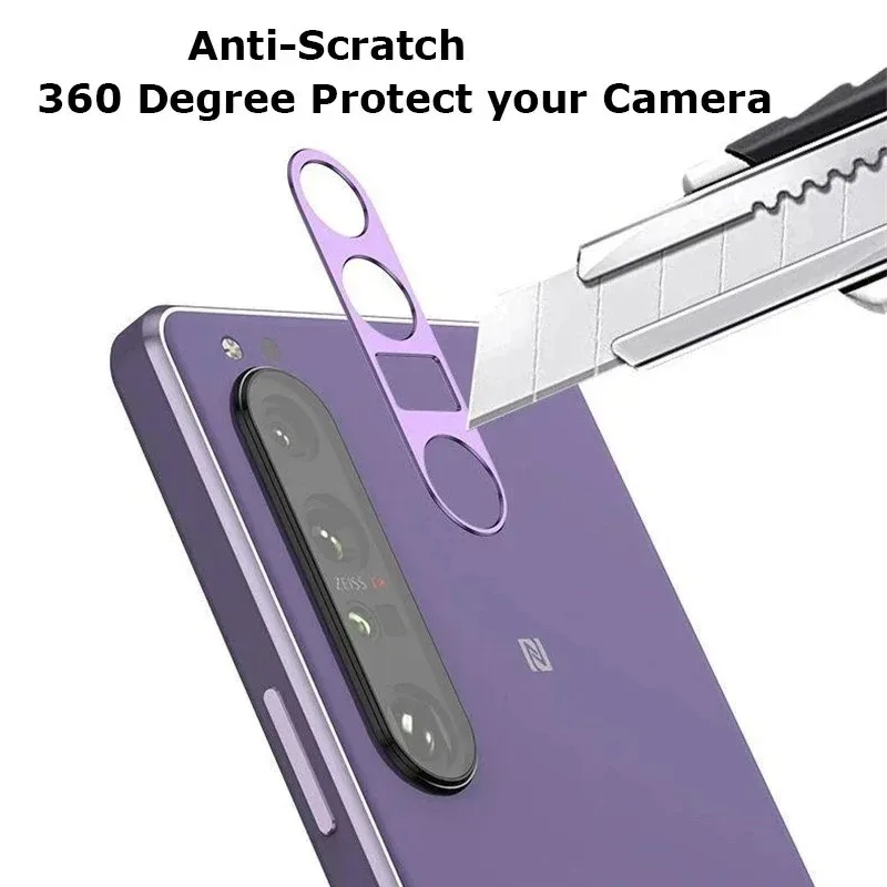 Rear Camera Lens Cover Case for Sony Xperia 10 1 V VI IV III 3D Aluminum Metal Camera Cover Lens Screen Protector Case Bumper view 4