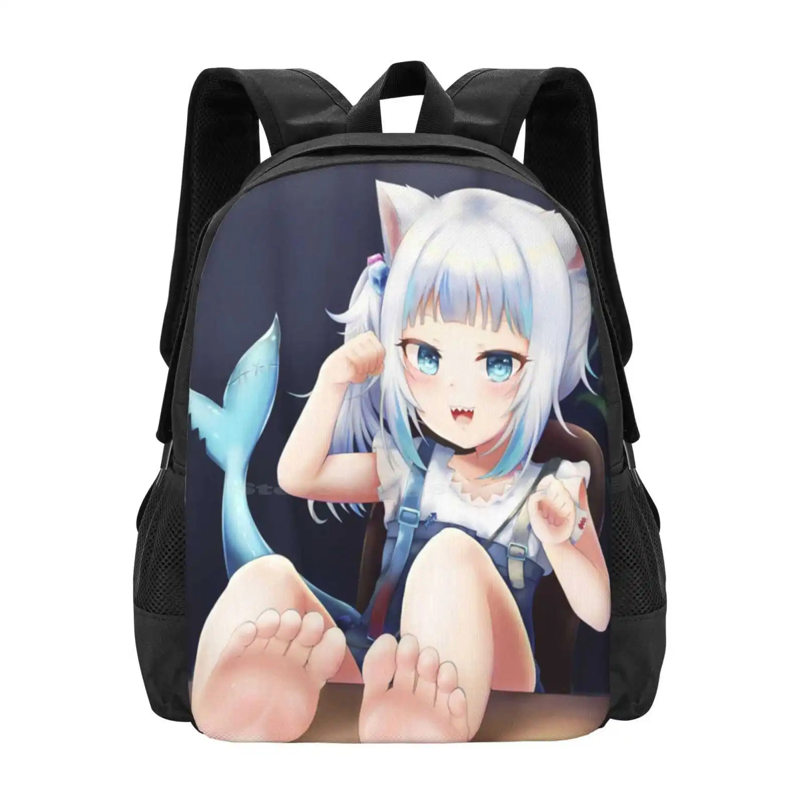 Gawr Gura Hot Sale Schoolbag Backpack Fashion Bags Gawr Gura Hololive Small Gawr Gura Gawr Gura Tiny Hololive April Fools New