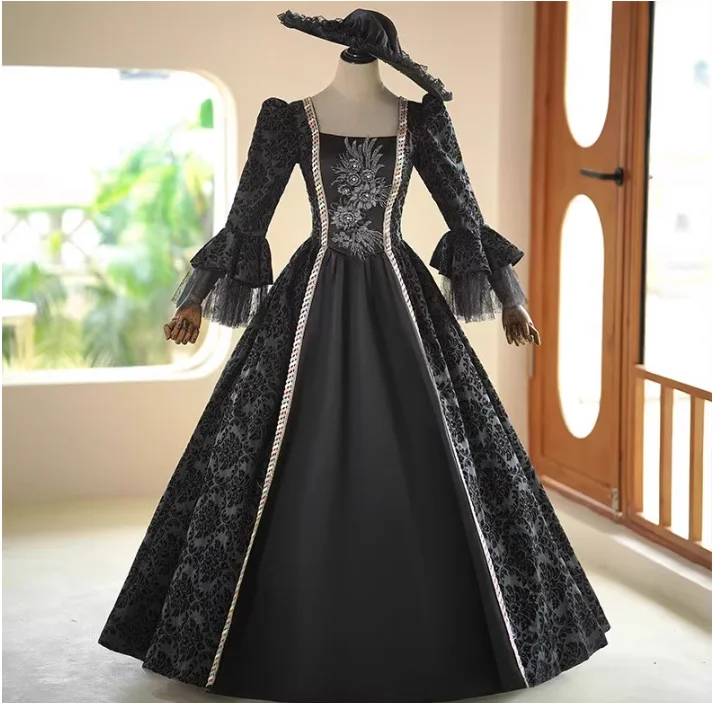 Halloween Retro Court Dress for British Drama Annual Princess Performance Women's Costume