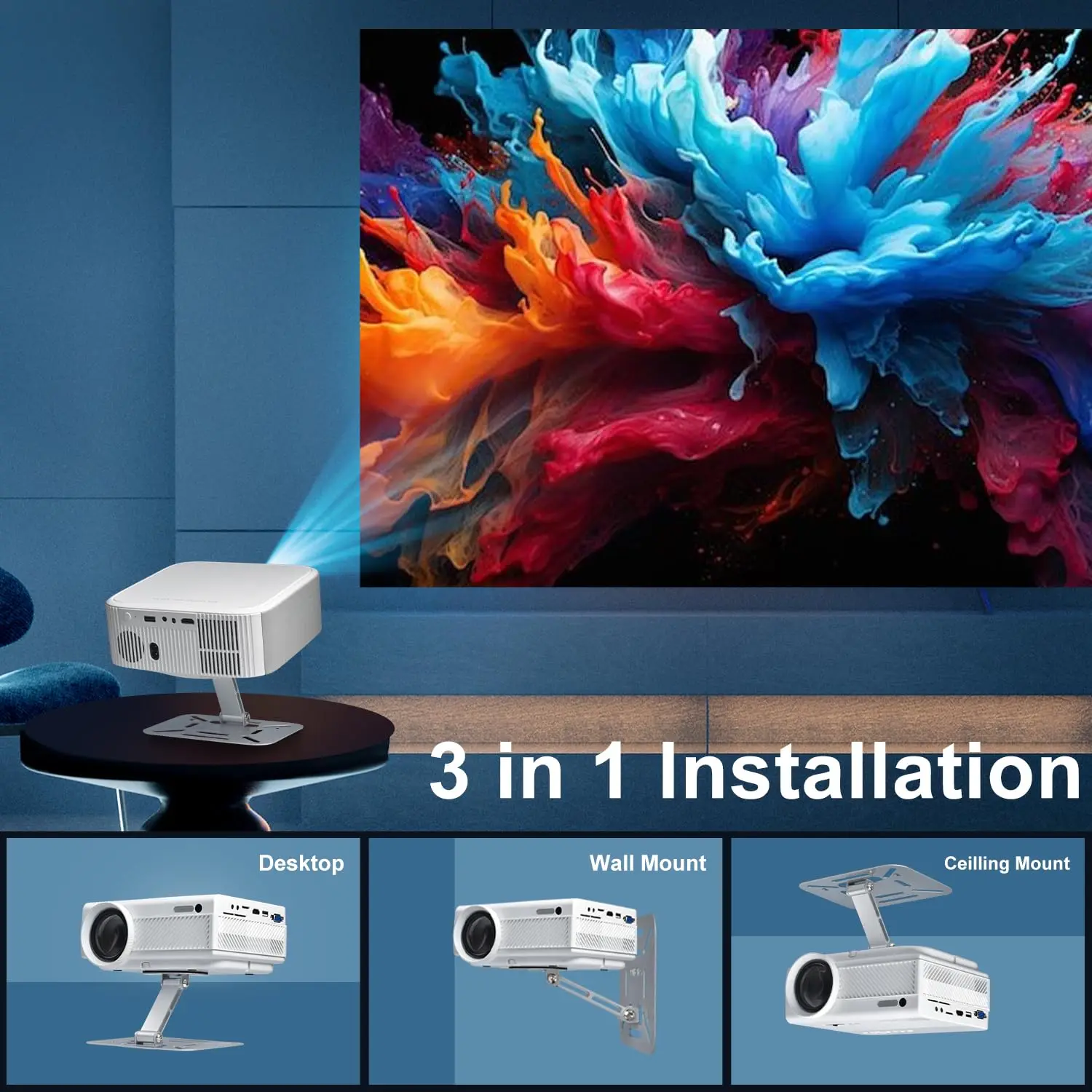 حامل جهاز عرض للمسرح المنزلي دعامة عرض لـ HY300 HY320 XGIMI JMGO XiaoMi Magcubic طاولة سقف جدار جبل