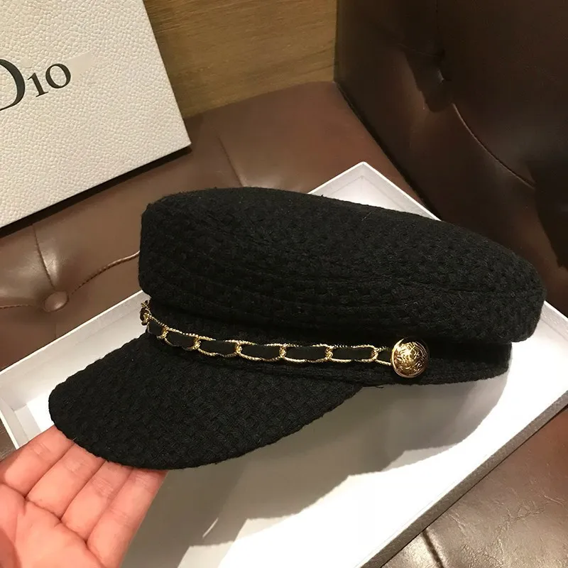 

Vintage British Style Beret Octagonal Flat Cap for Women Autumn Winter Warm Newsboy Painter Caps Daily Casual Fashion