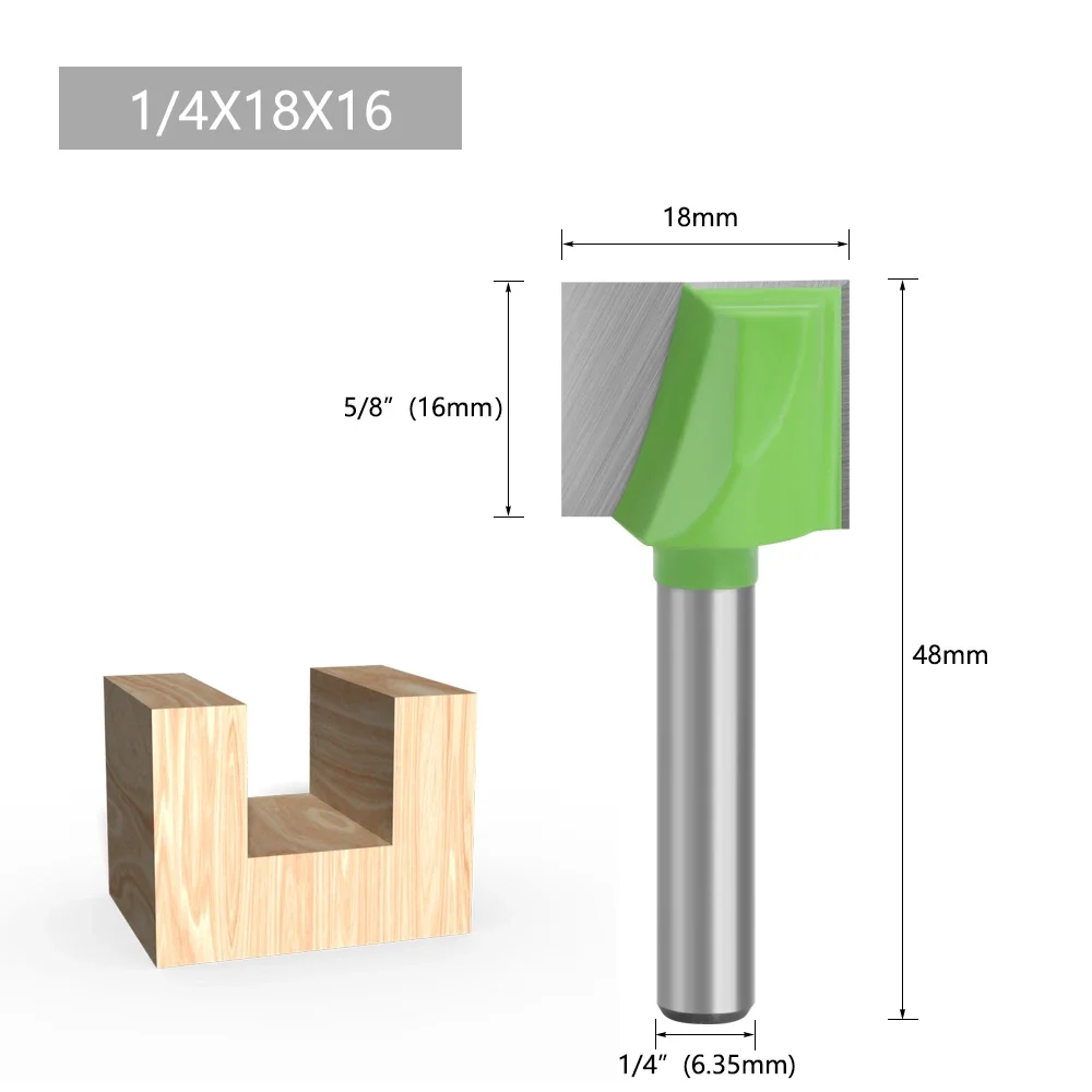 LAVIE 13-teiliges 1/4-Zoll Fräser-Set, TCT-Bodenfräser, Holz-Nutfräser-Set 10-32mm Tiefe C07006T13AGN – Detail 9