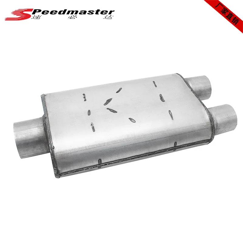 

Total Length 19 "Oval High Flow Muffler Tube Without Cat VV0402 Aluminized 4" X9 "