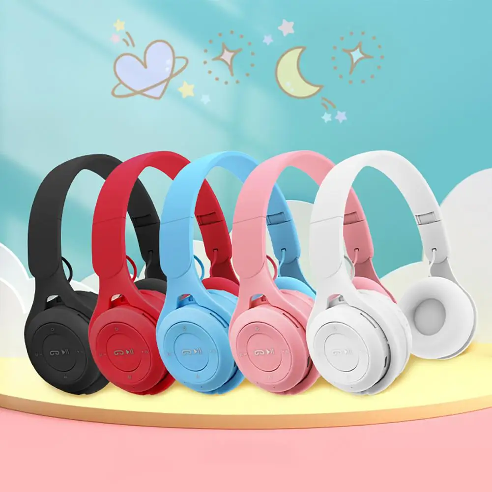 Useful Wireless Headset Soft Ear Pads Wireless Headphone Large Battery Life Comfortable